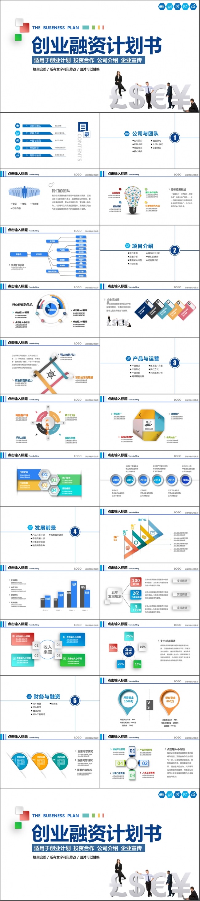 商业计划书ppt模板下载 商业计划书ppt