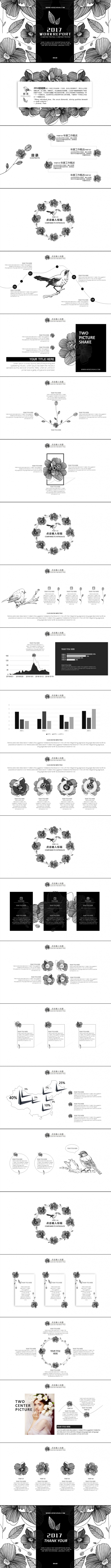 【黑色大叔】实用创意商务工作汇报通用PPT模板