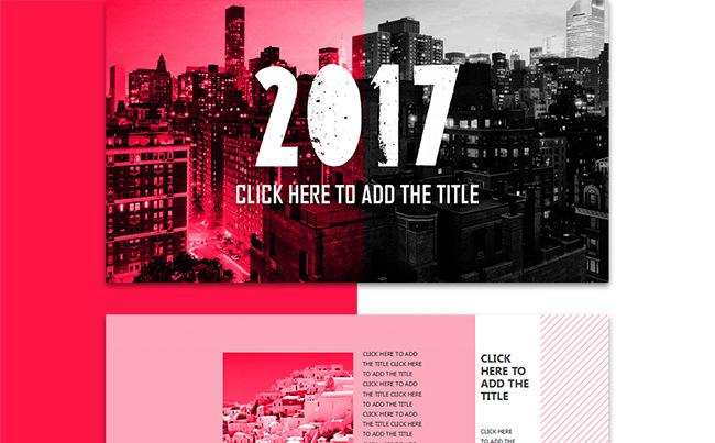 2017欧美创意年终汇总新年计划商务PPT模板缩略图
