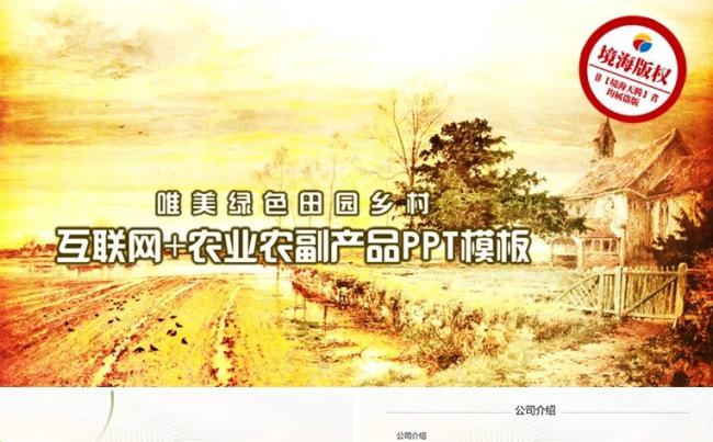 【境海】互联网农业农副产品推广宣传乡村田园PPT模板缩略图