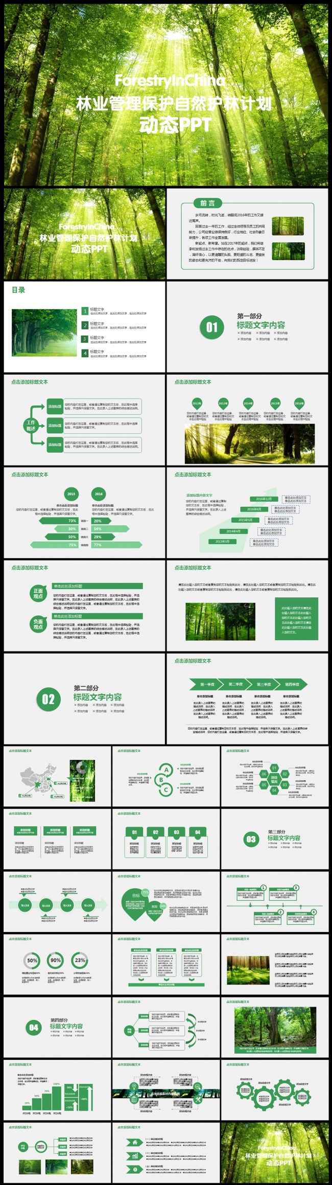 林业管理生态自然保护园林绿化通用PPT