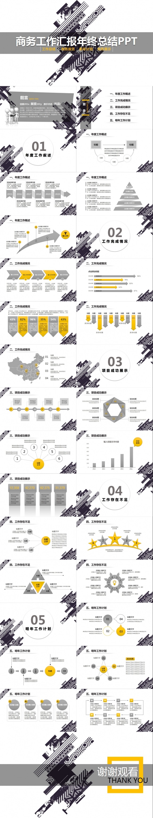 时尚2017商务工作汇报年终总结PPT