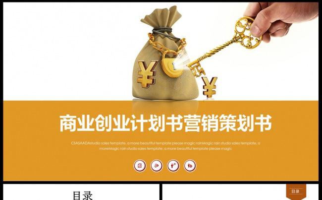 黄色金融行业创业融资计划书工作总结工作计划创业融资缩略图