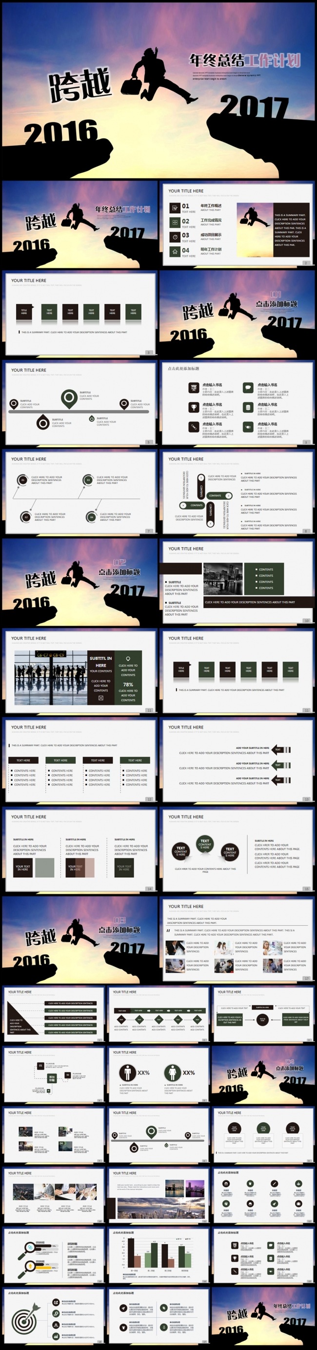 2017鸡年年终总结工作总结年度总结述职报告新年计划PPT