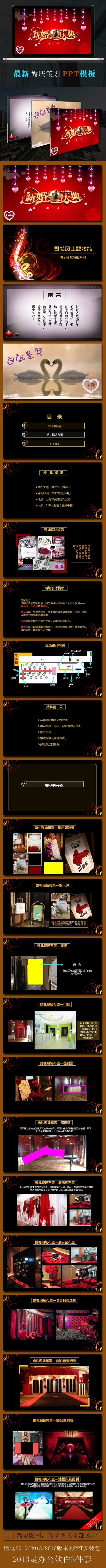 高端时尚大气通用全套婚庆公司婚礼策划方案ppt模板
