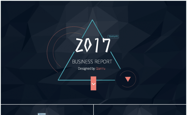 简约Low Poly 商务汇报演示模板缩略图
