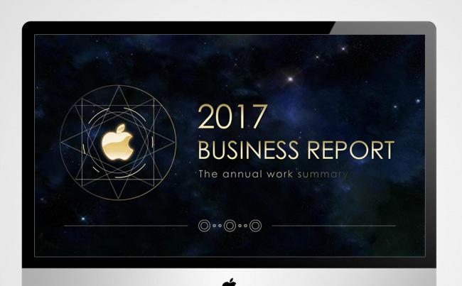 炫酷开场大气星空商务汇报PPT模板缩略图