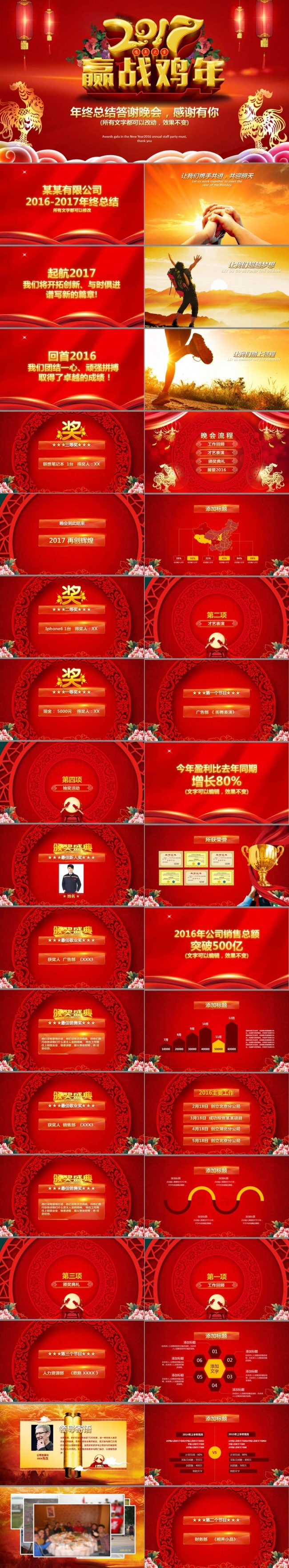 赢战2017年终模板