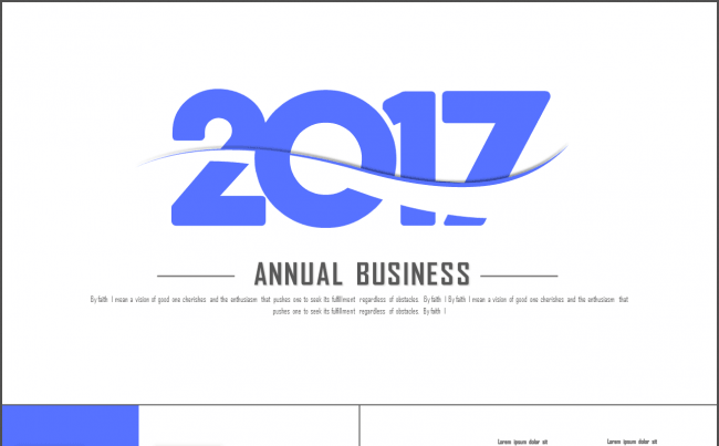 蓝色轻质感商务总结年终汇报工作报告PPT模板缩略图