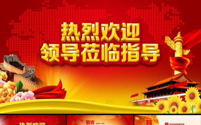 精美大气热烈欢迎领导莅临检查工作PPT模板缩略图