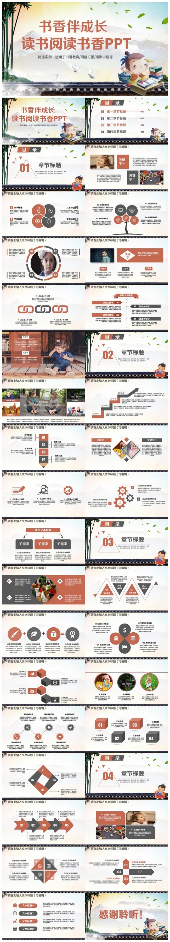 【国学】书香阅读书香文化教育PPT