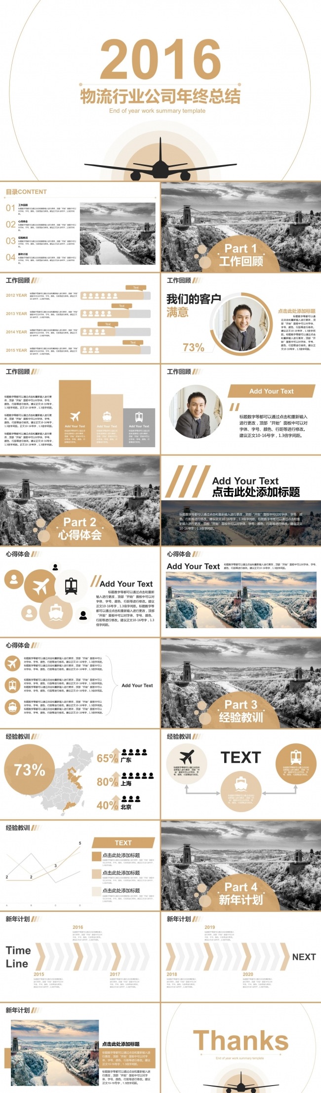 物流行业商务汇报年终总结工作报告新年计划通用动态PPT模板