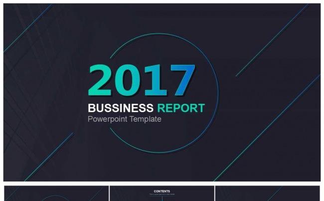 2017简约欧美商务年终汇报ppt模板缩略图