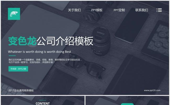 【时代之眼】简约大气网页风格通用商务模板（例：变色龙）缩略图