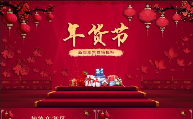 新年年货营销主题模板缩略图