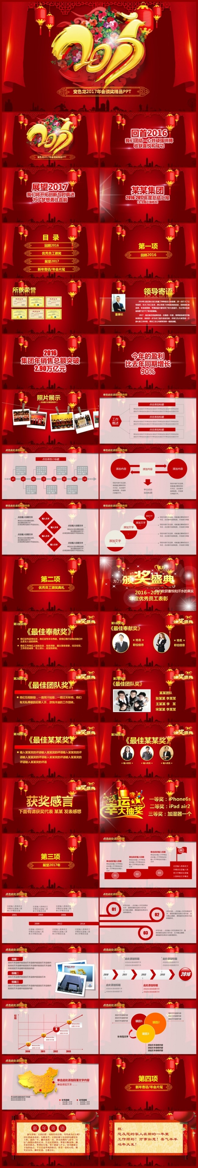2017工作计划年会颁奖典礼开门红总结计划汇报演讲培训PPT