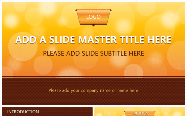 金黄色扁平化光晕质感通用PPT模板缩略图