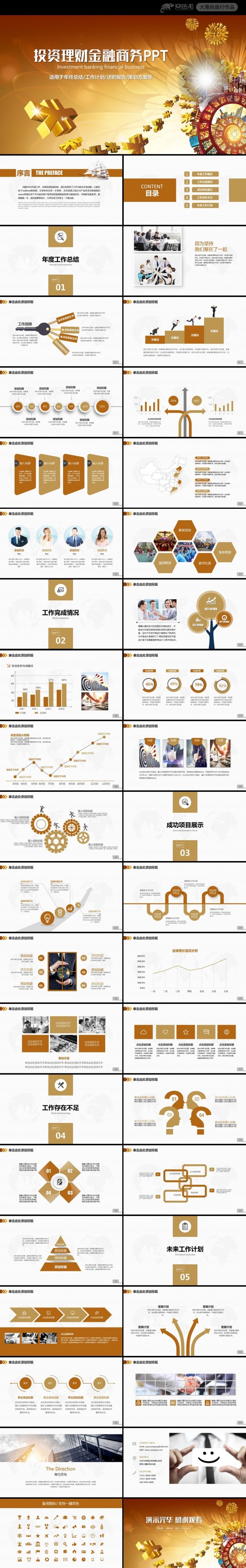 金融银行理财投资招商引资工作总结PPT