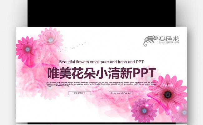【壹德】彩色手绘复古唯美花纹 淡雅鲜花 梦幻微立体总结ppt缩略图