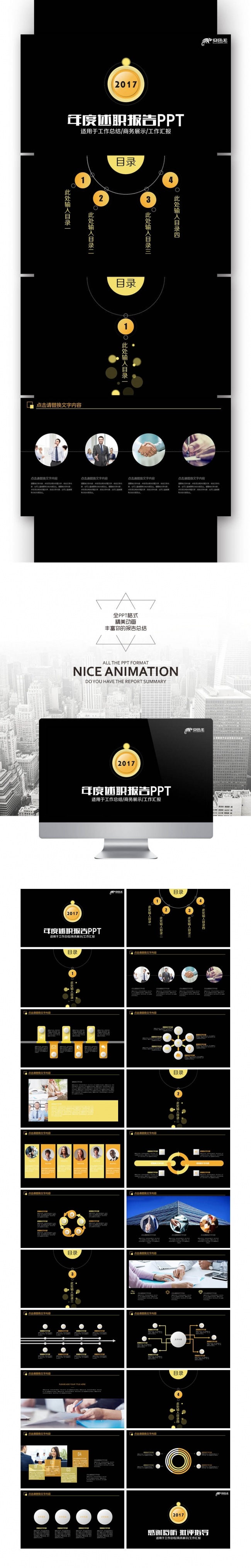 【壹德】商务报告工作报告总结 工作计划 年中总结 年终总结