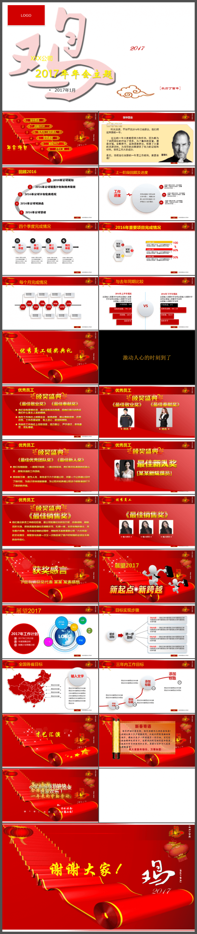 年会工作总结鸡年颁奖典礼才艺演出大会