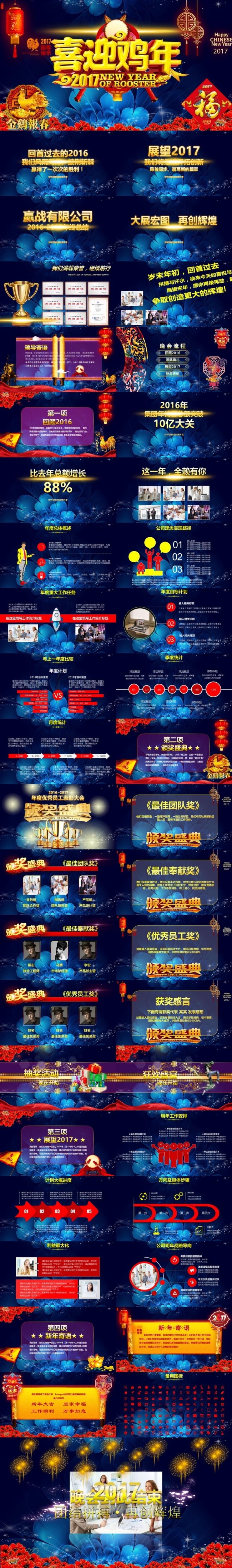 【年会推荐】2018工作计划狗年年会颁奖典礼年终总结PPT