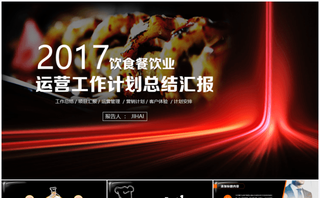 【境海】饮食餐饮业项目运营总结计划汇报PPT模板缩略图