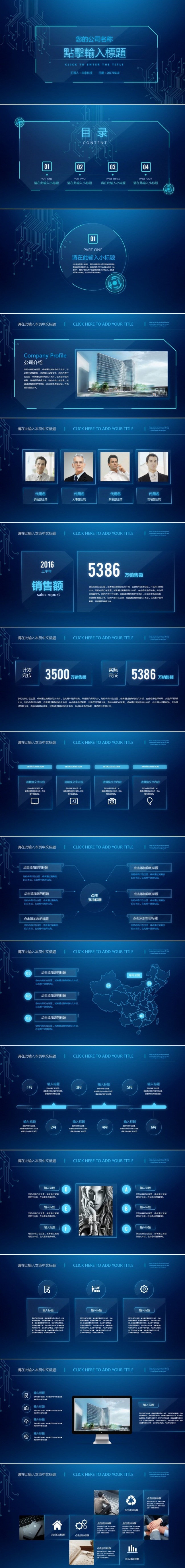 【深色科技感-电路风格】年终工作汇报