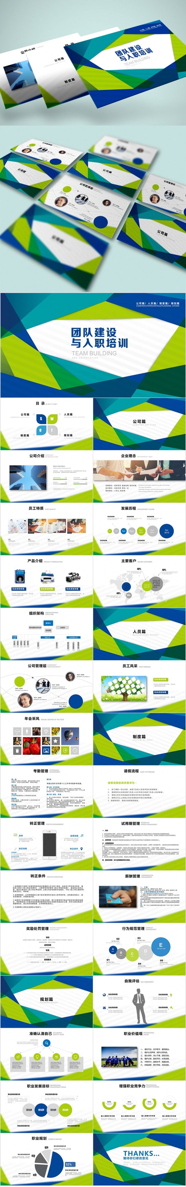 员工入职培训 团队建设ppt模板 企业员工培训ppt