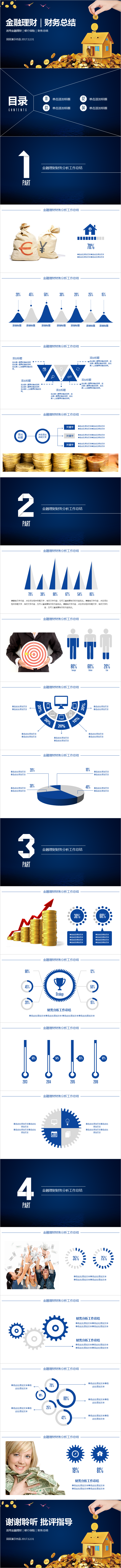 金融理财财务总结汇报PPT