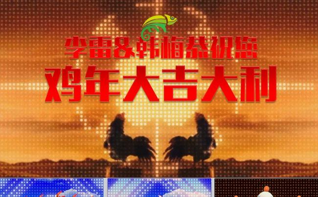 2017鸡年公鸡舞小鸡小鸡拜年卡通电子贺卡PPT（视频版）缩略图