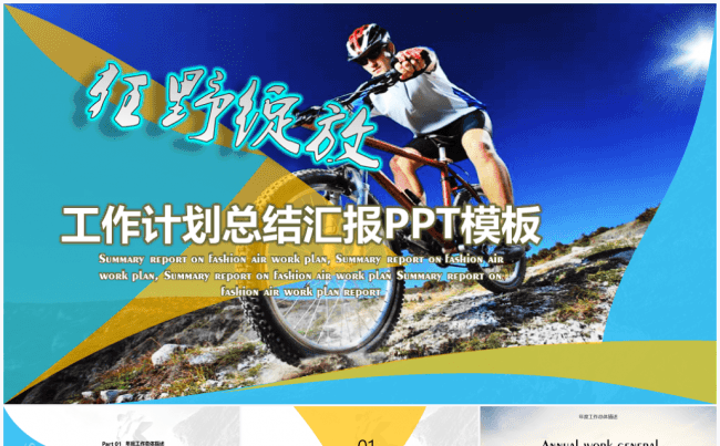 【境海】狂野绽放2017商务工作计划总结汇报PPT模板缩略图