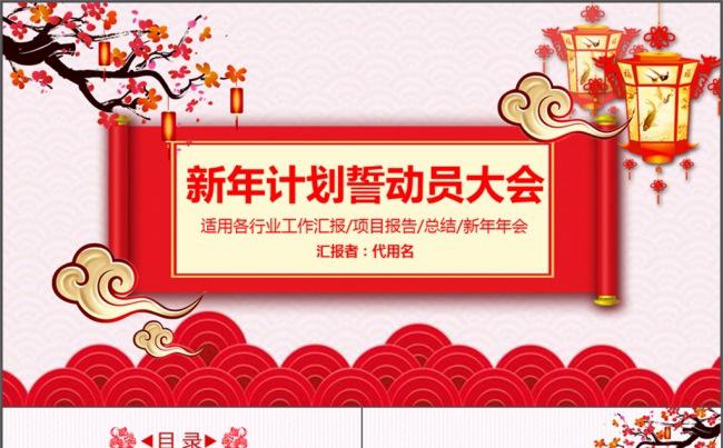 鸡年员工誓师动员大会年会PPT模板缩略图