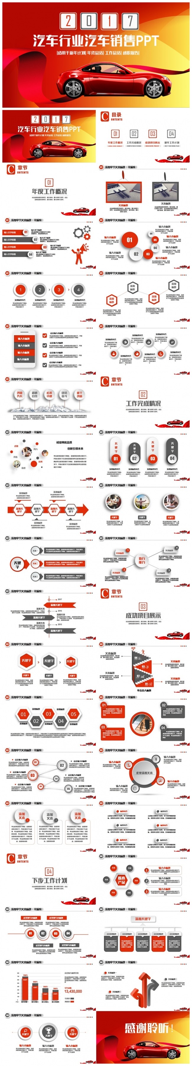 时尚动感汽车行业汽车4S店汽车维修改装PPT