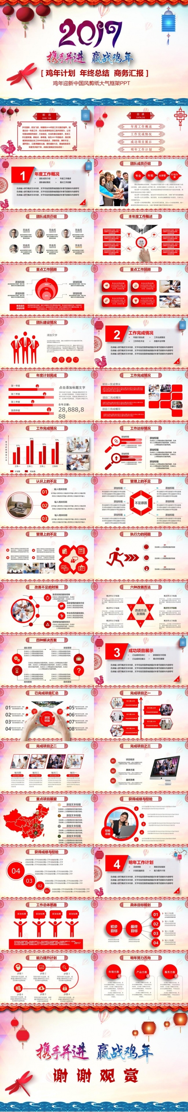 2018工作计划清新唯美年终总结集团年会总结汇报PPT模板