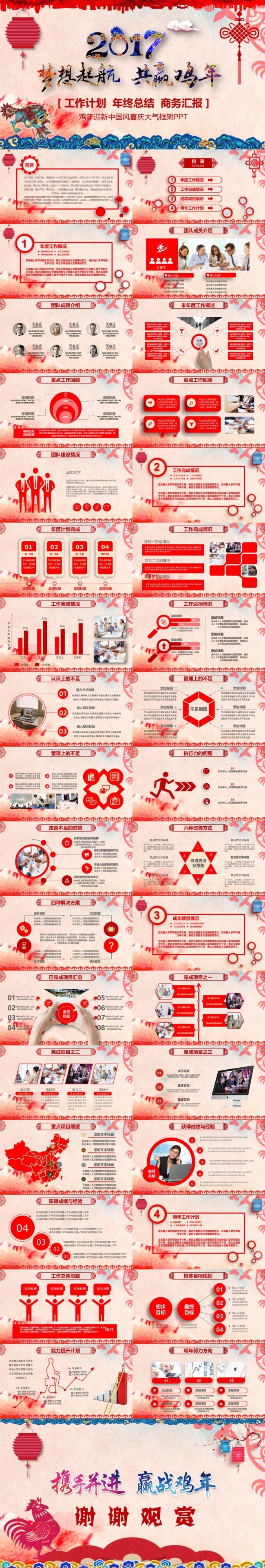 【精品推荐】2018工作计划微立体年终总结商务狗年PPT模板