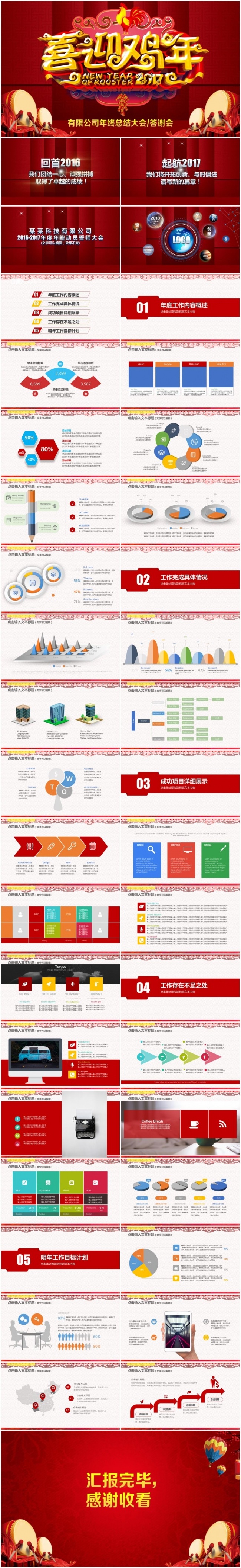 【精品推荐】2018工作计划颁奖典礼公司年会誓师会狗年PPT