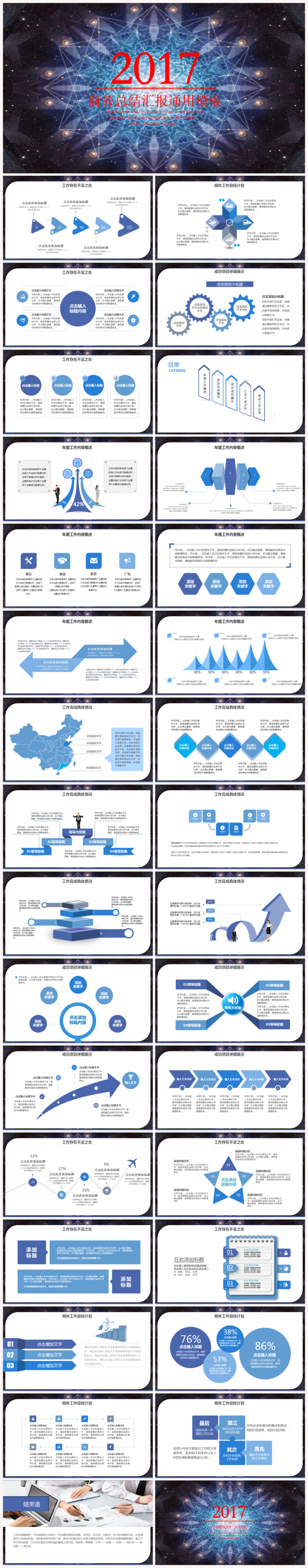 商务互联网金融电商年终工作总结汇报2017工作计划通用ppt