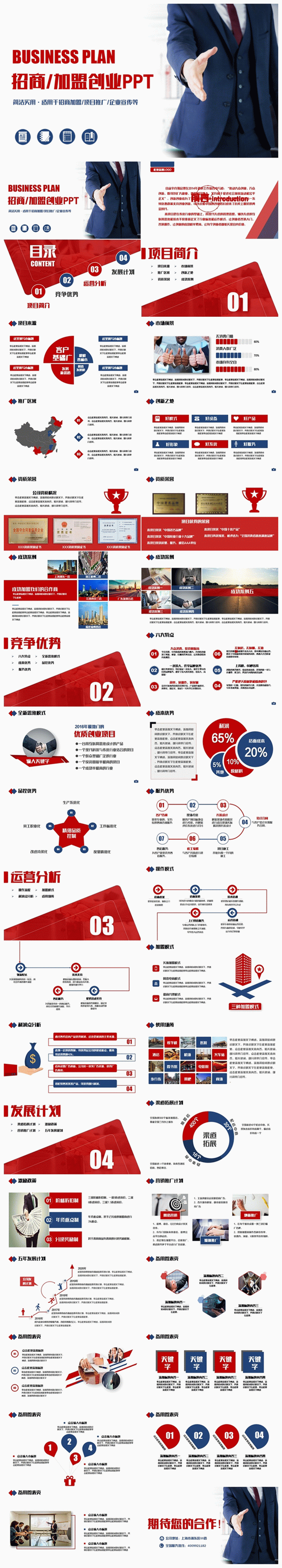 精致2017创业融资招商加盟商业计划书PPT