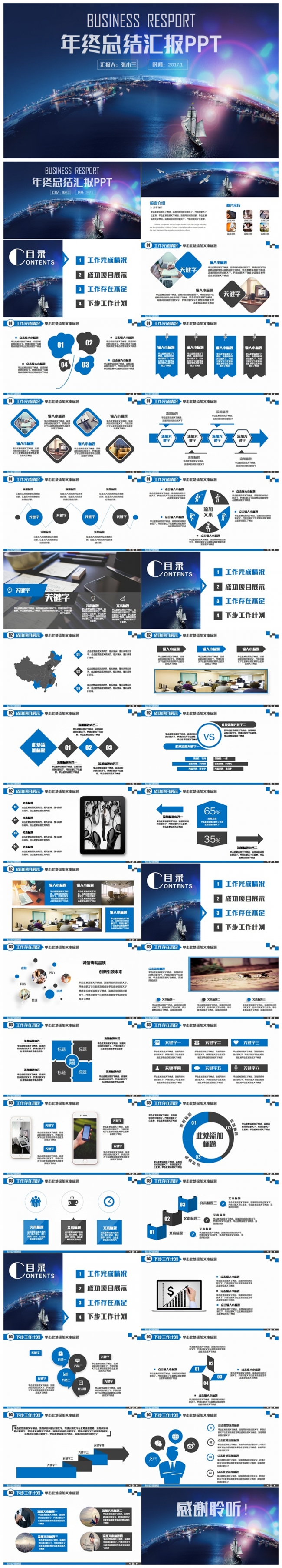 大气创意年终总结汇报述职报告2017工作计划PPT