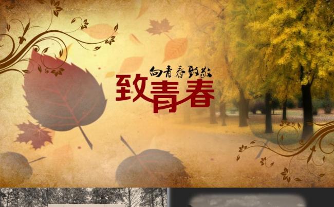 致青春毕业纪念相册同学留念电子相册同学聚会开场动画PPT模板缩略图