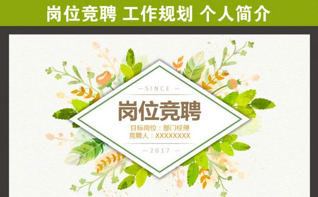 简约竞聘竞岗求职简历岗位竞选演讲PPT缩略图