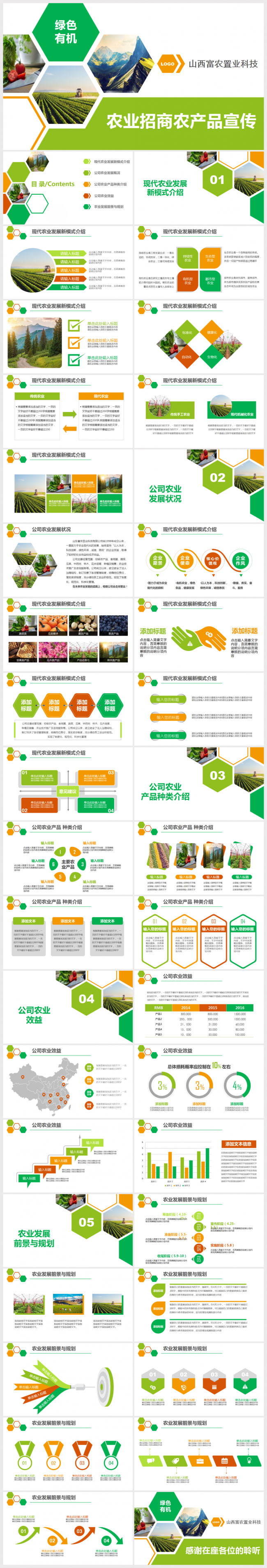 绿色生态农业招商农副产品PPT