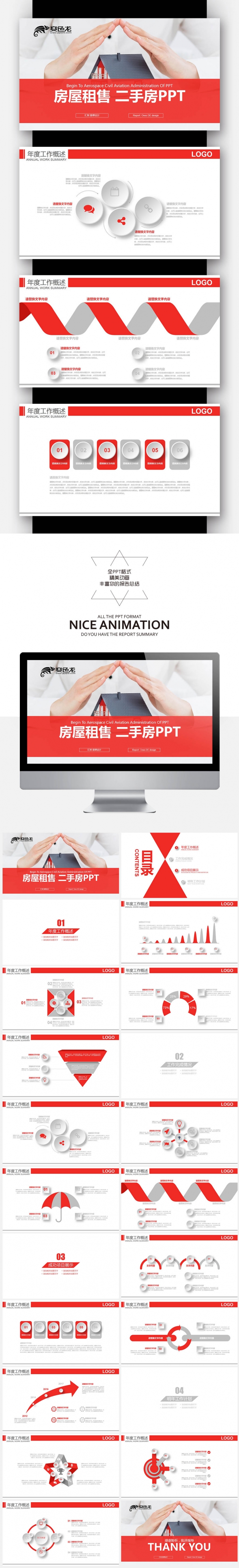 房产房屋中介 城市建设房地产 房屋租售 二手房PPT
