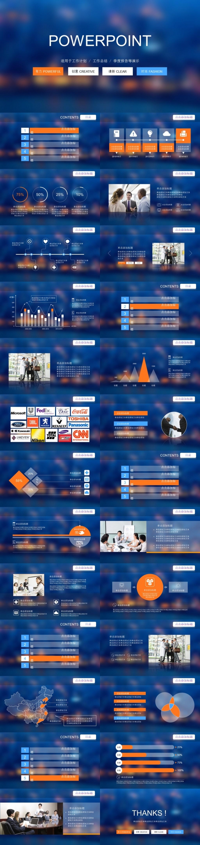 稳重年终总结商务报告工作计划年终总结季度总结述职报告PPT