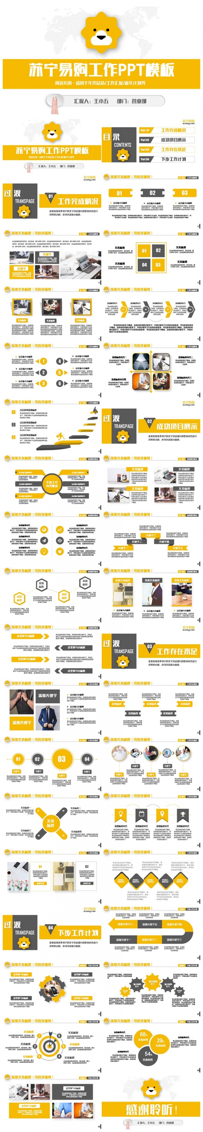 简洁动感苏宁易购苏宁电器PPT
