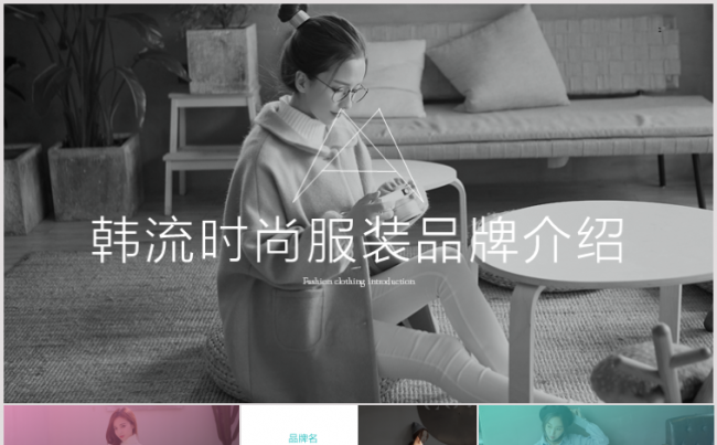 韩流时尚服装品牌介绍PPT缩略图