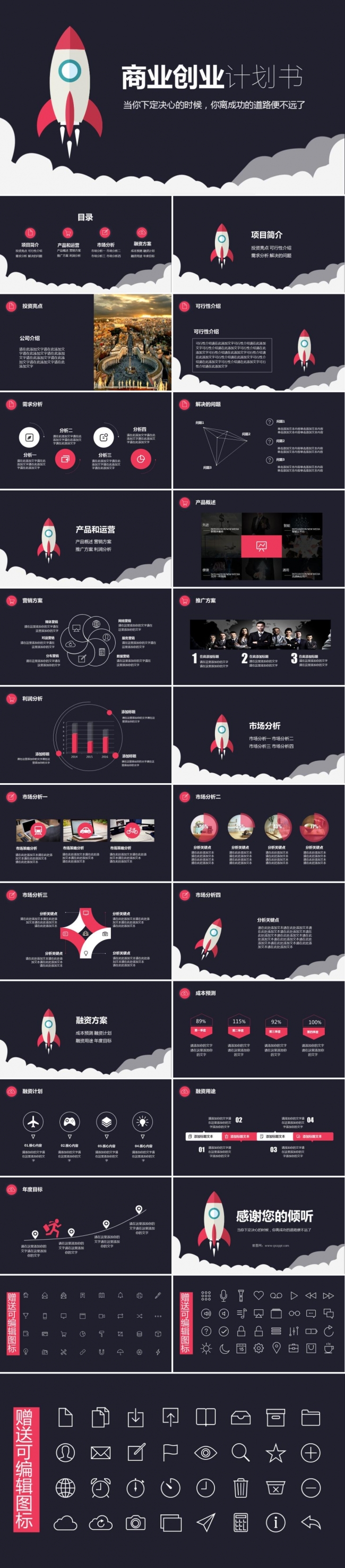 【框架完整】创业融资商业计划书公司宣传企业介绍ppt模板