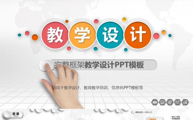 完整框架教学设计PPT模板老师课件讲课公开课教学教育PPT缩略图