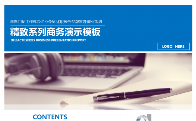 精致系列商务演示模板缩略图